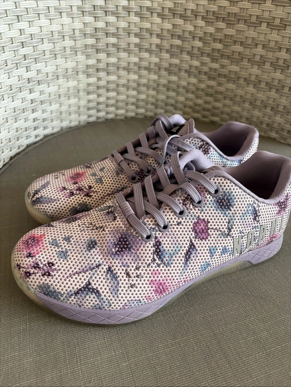 NOBULL Women's Watercolor Floral Trainers size 10